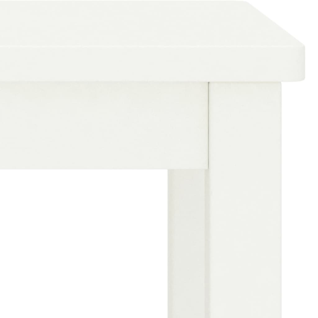sengebord 35x30x47 cm massivt fyrretræ hvid