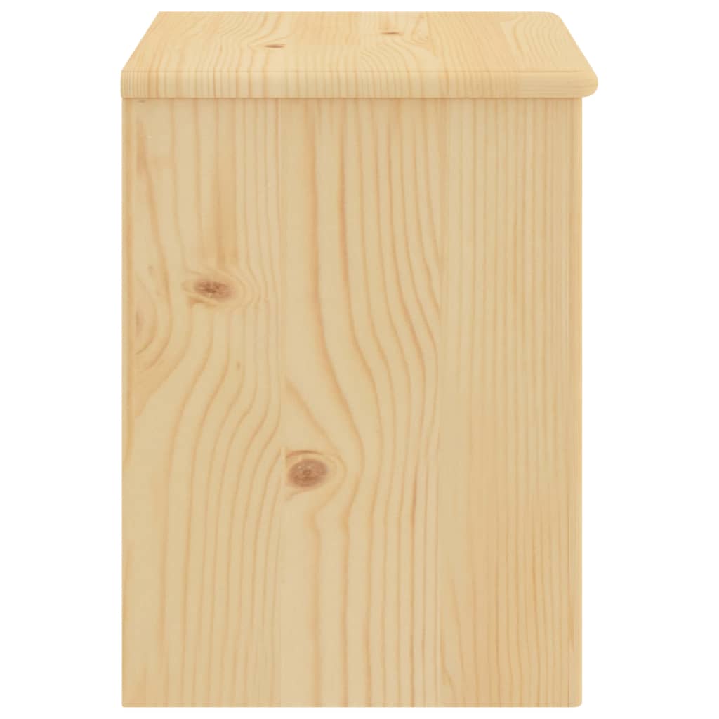 sengebord 35x30x40 cm massivt fyrretræ naturfarvet