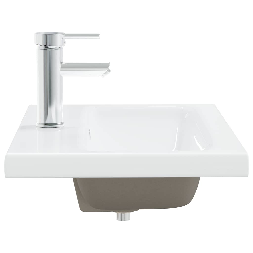 indbygget håndvask med hane 61x39x18 cm keramisk hvid