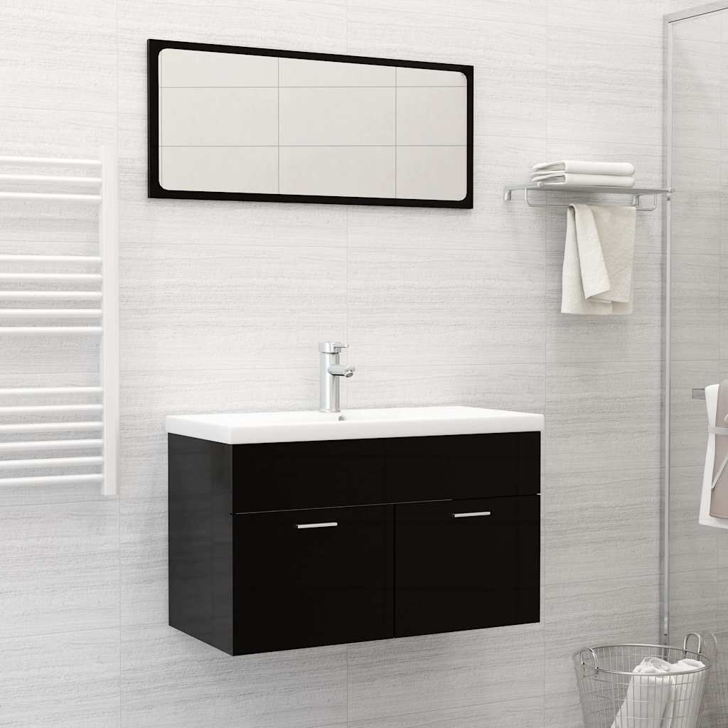 indbygget håndvask med hane 81x39x18 cm keramisk hvid