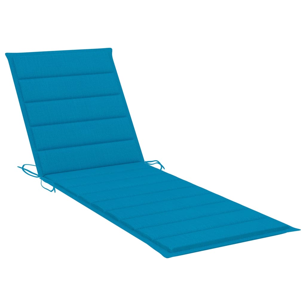 liggestol med hynde massivt akacietræ
