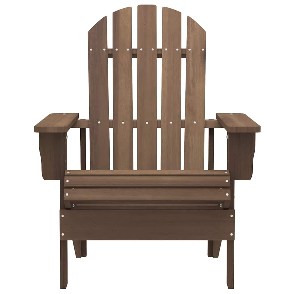 Adirondack-havestol med bord massivt grantræ brun