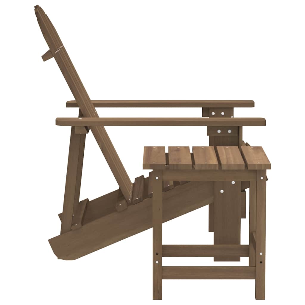 Adirondack-havestol med bord massivt grantræ brun