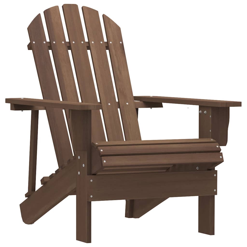 Adirondack-havestol med bord massivt grantræ brun