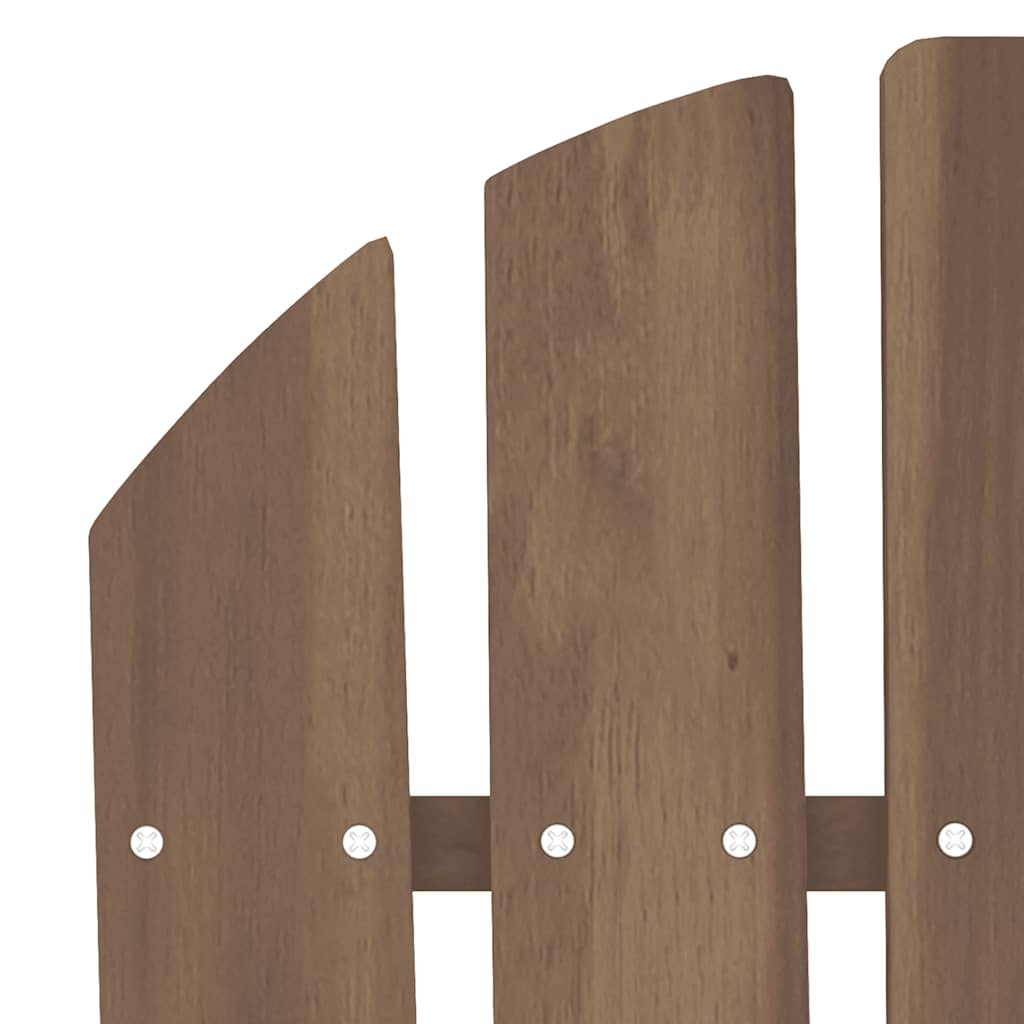 Adirondack-havestol med bord massivt grantræ brun
