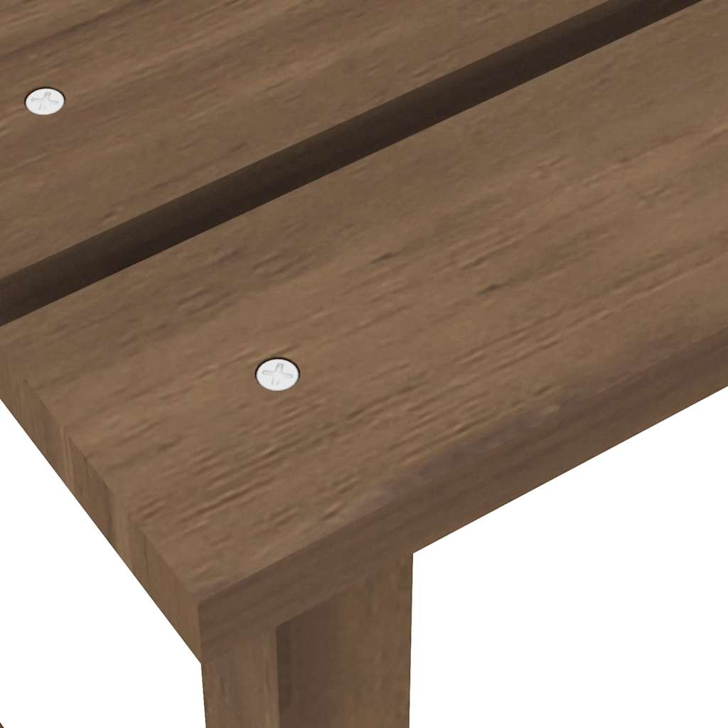 Adirondack-havestol med bord massivt grantræ brun