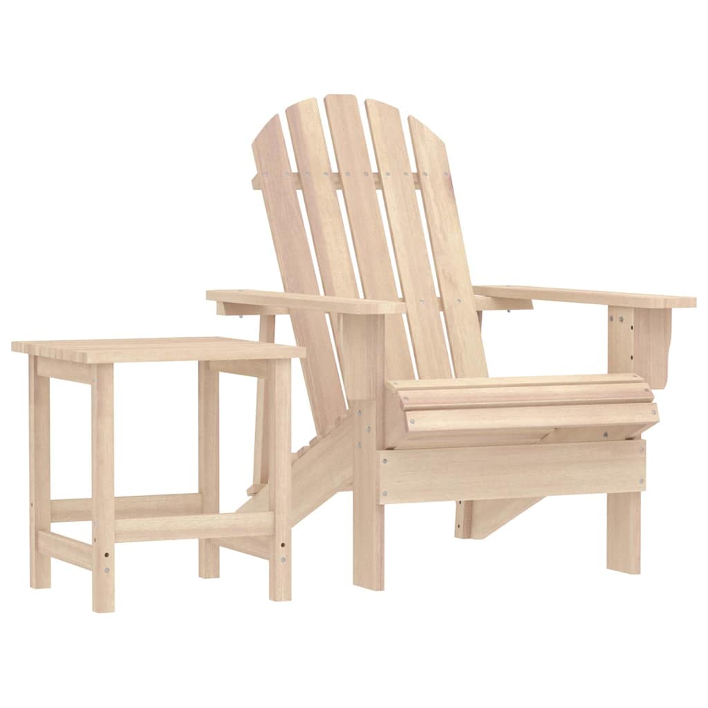 Adirondack-havestol med bord massivt grantræ