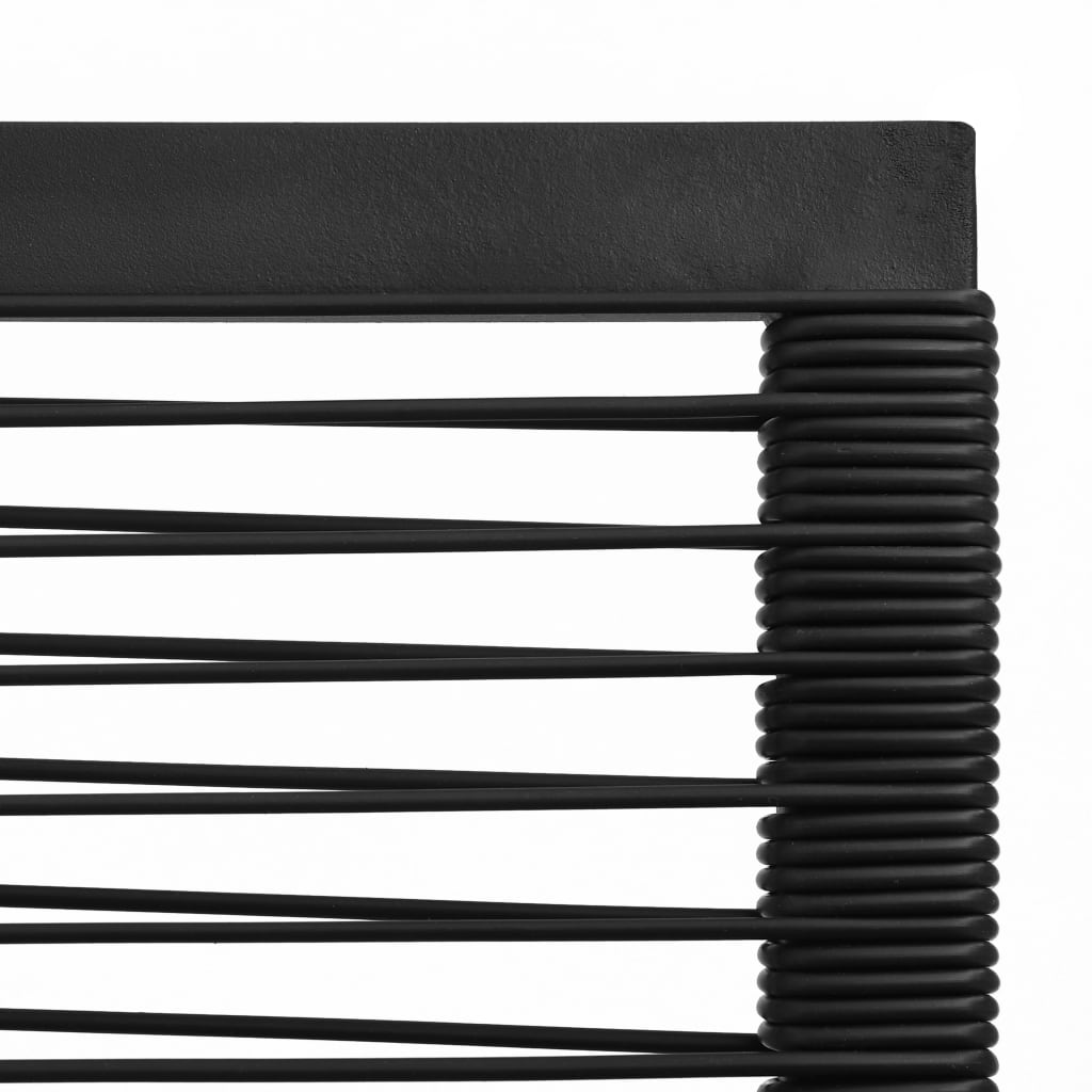 udendørs spisebordssæt 3 dele PVC-rattan sort