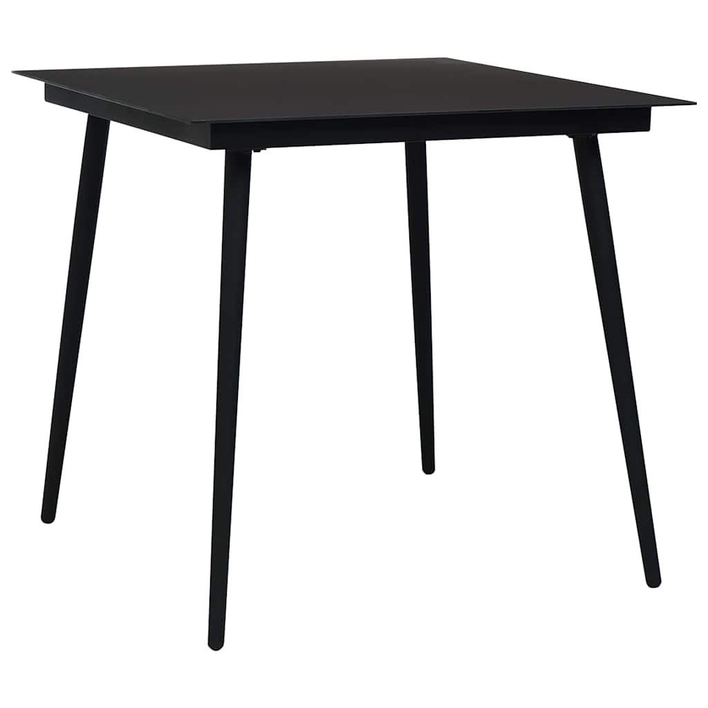 udendørs spisebordssæt 3 dele polyrattan og glas