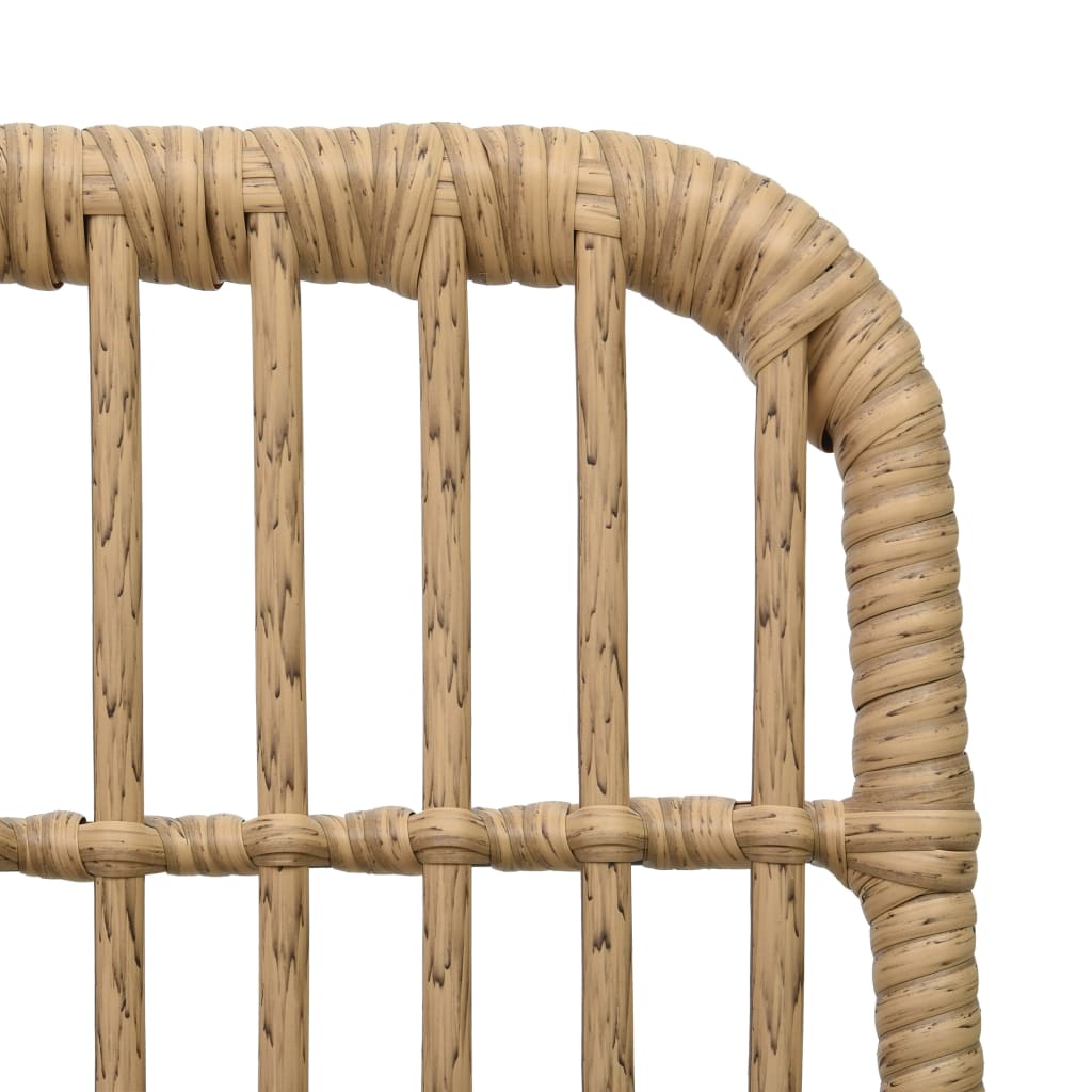 udendørs spisebordssæt 7 dele polyrattan og glas