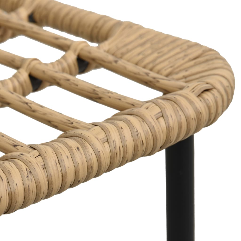 udendørs spisebordssæt 3 dele polyrattan og glas