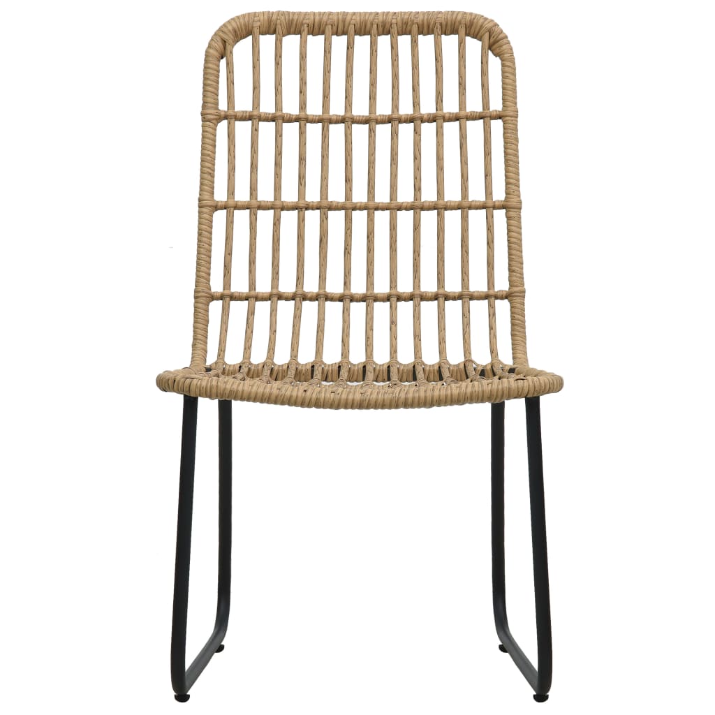 udendørs spisebordssæt 7 dele polyrattan og glas