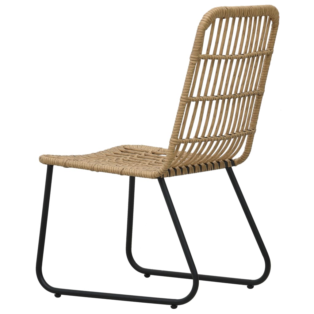 udendørs spisebordssæt 7 dele polyrattan og glas