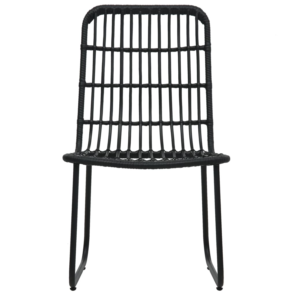 udendørs spisebordssæt 5 dele polyrattan og glas