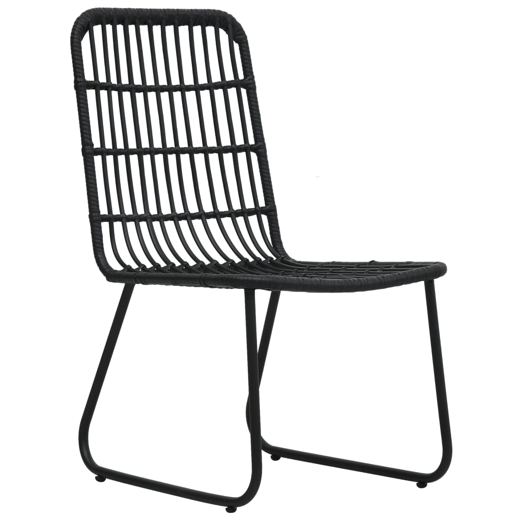 udendørs spisebordssæt 5 dele polyrattan og glas