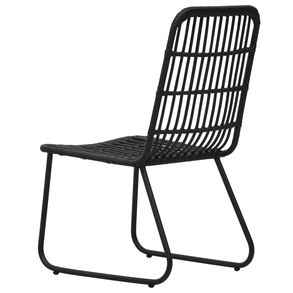 udendørs spisebordssæt 5 dele polyrattan og glas