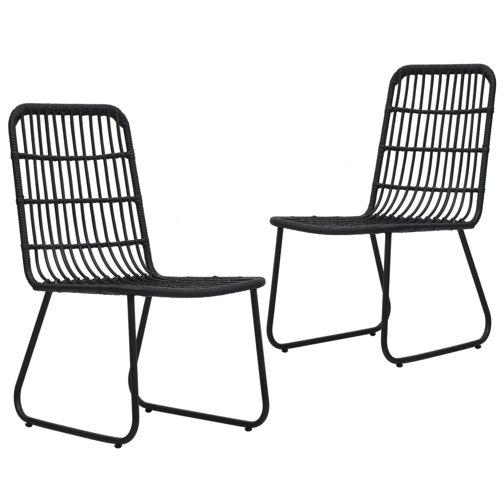 udendørs spisebordssæt 3 dele polyrattan og glas