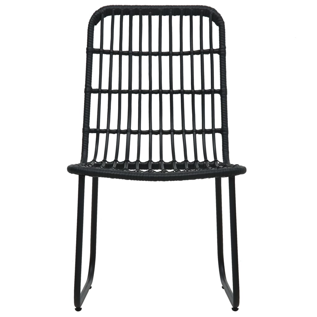 udendørs spisebordssæt 3 dele polyrattan og glas