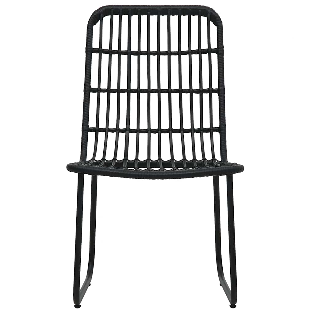 udendørs spisebordssæt 5 dele polyrattan og glas