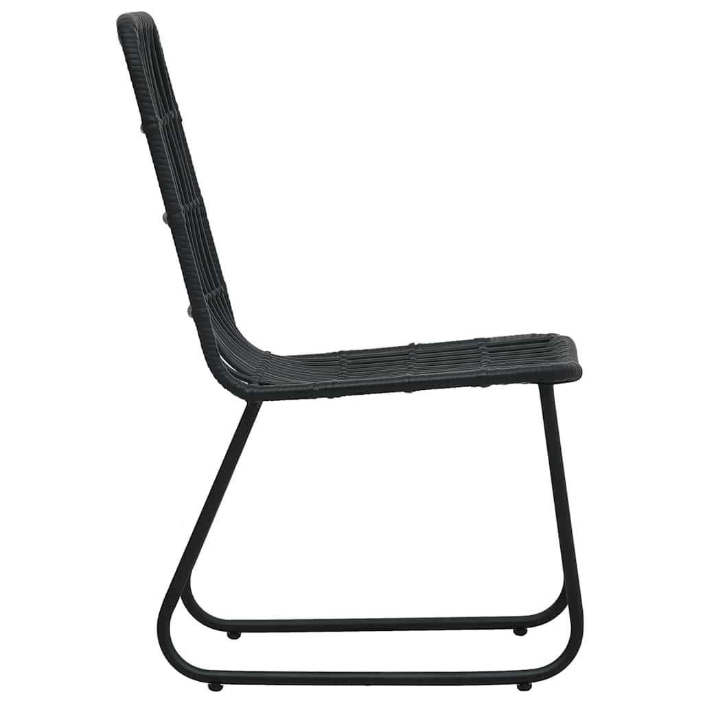 udendørs spisebordssæt 5 dele polyrattan og glas
