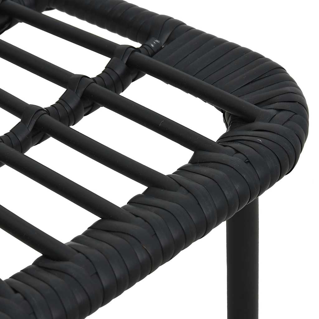 udendørs spisebordssæt 5 dele polyrattan og glas