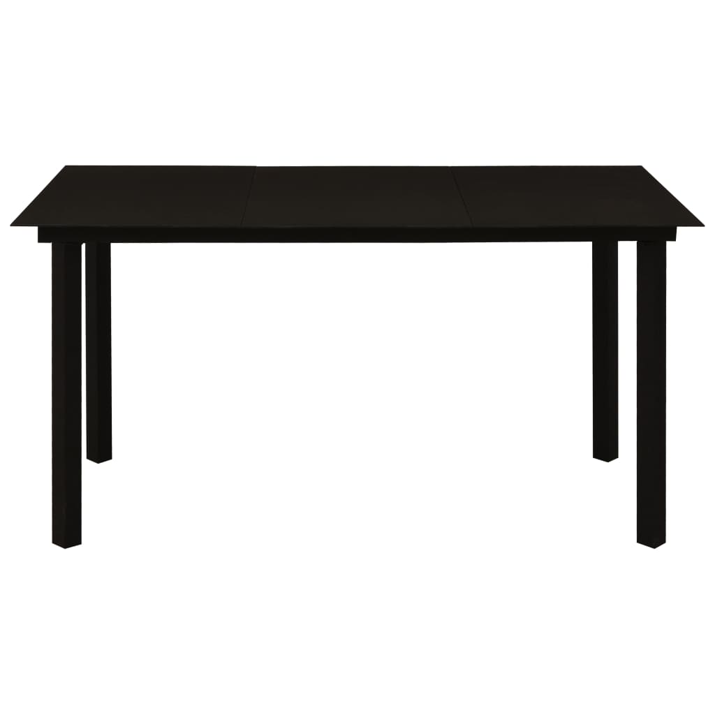 udendørs spisebordssæt 5 dele polyrattan og glas