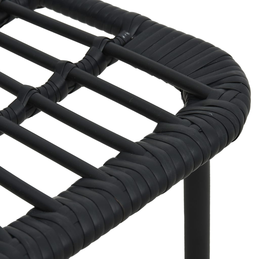 udendørs spisebordssæt 7 dele polyrattan og glas