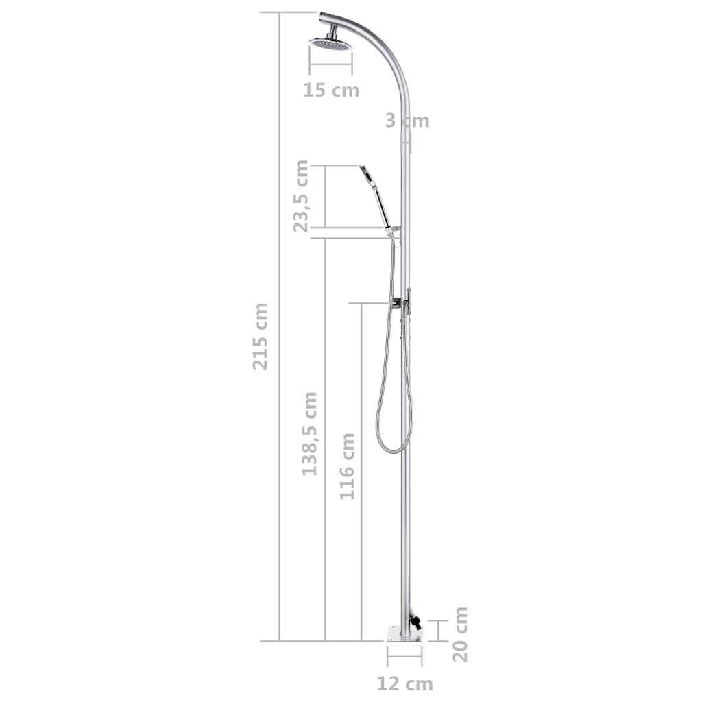 havebruser 215 cm aluminium