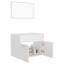 møbelsæt til badeværelse 2 dele konstrueret træ hvid