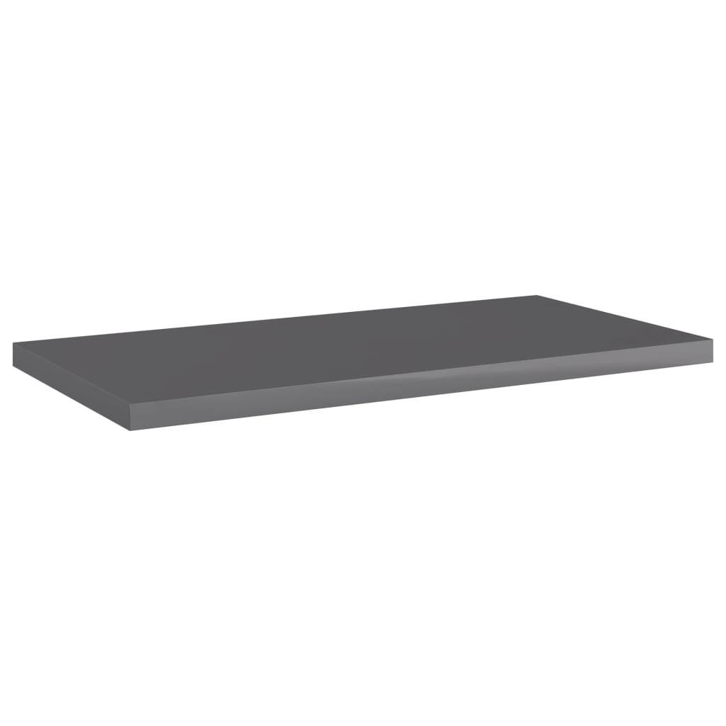 boghylder 8 stk. 40x20x1,5 cm konstrueret træ grå højglans