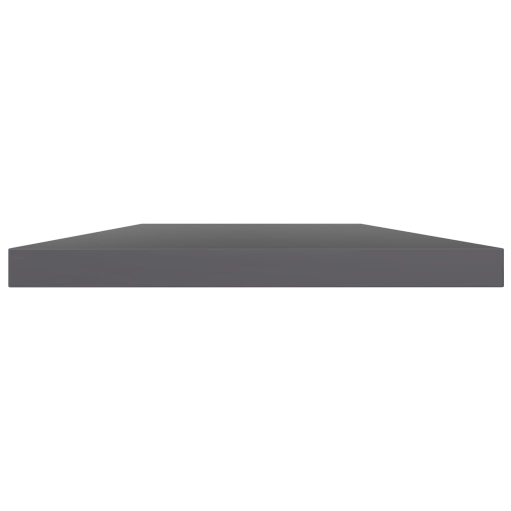 boghylder 4 stk. 60x10x1,5 cm konstrueret træ grå højglans