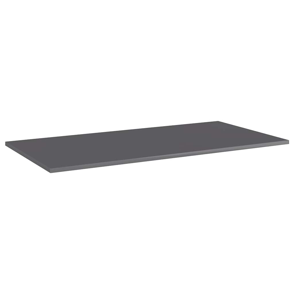 boghylder 4 stk. 80x20x1,5 cm konstrueret træ grå højglans