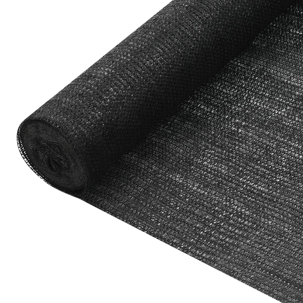 afskærmning 1,2x10 m HDPE 75 g/m² sort