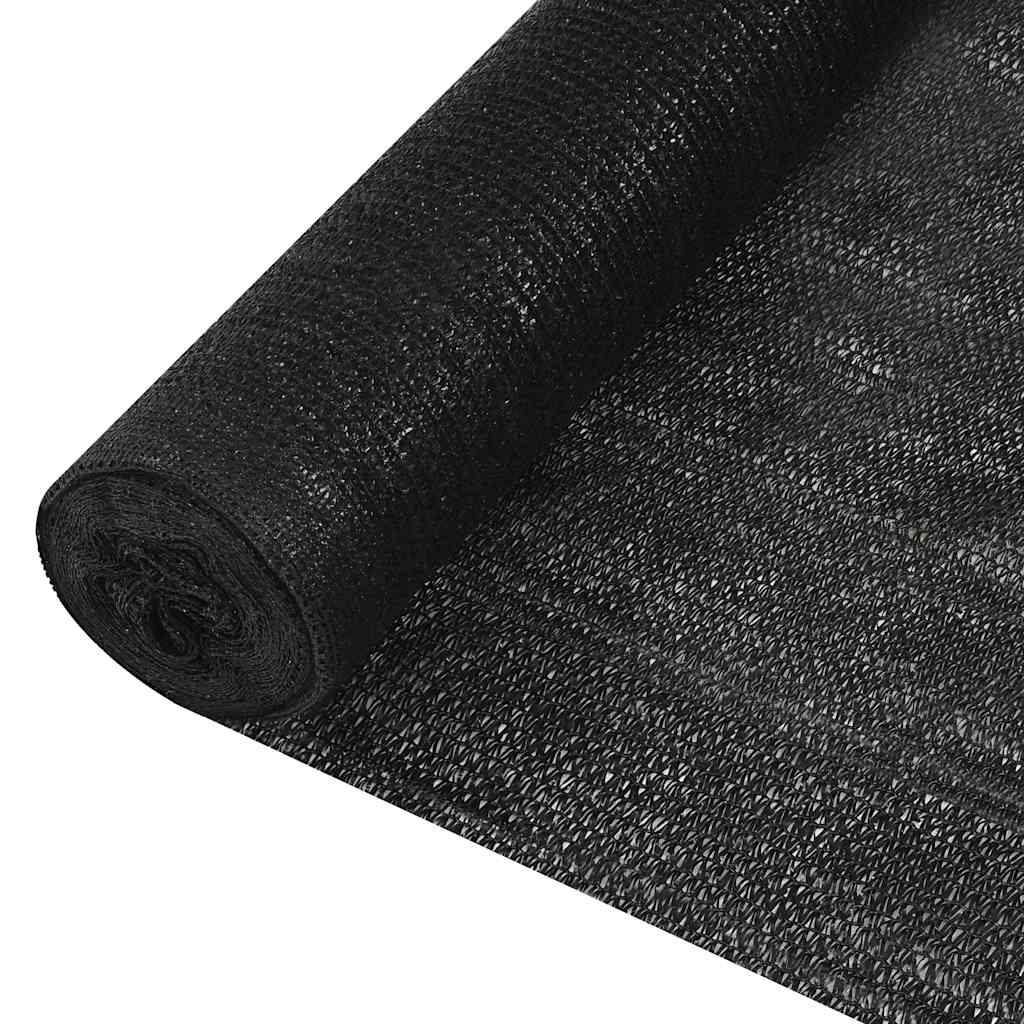 afskærmning 1,5x25 m HDPE 150 g/m² sort