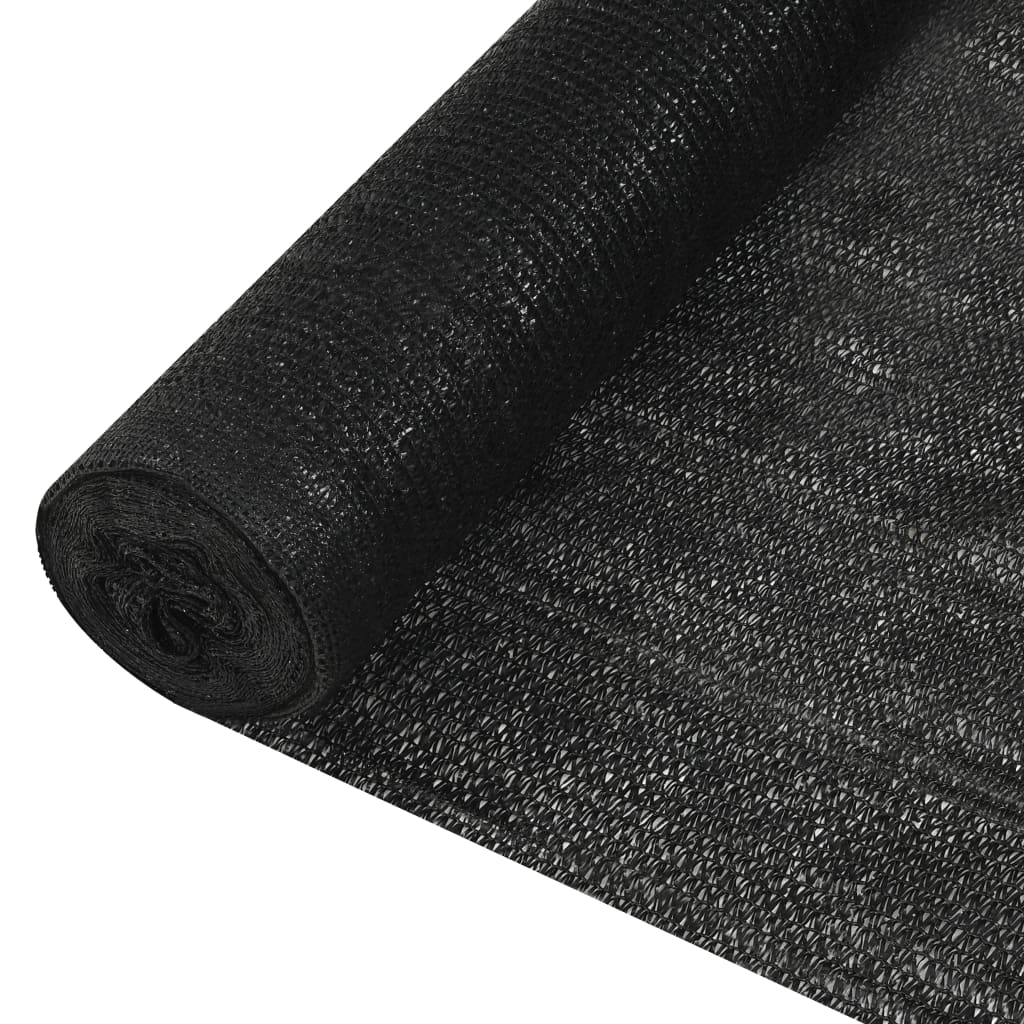 afskærmning 1,5x50 m HDPE 195 g/m² sort