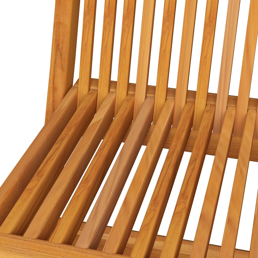 Klapstole med taupe hynder 2 stk. massivt teaktræ