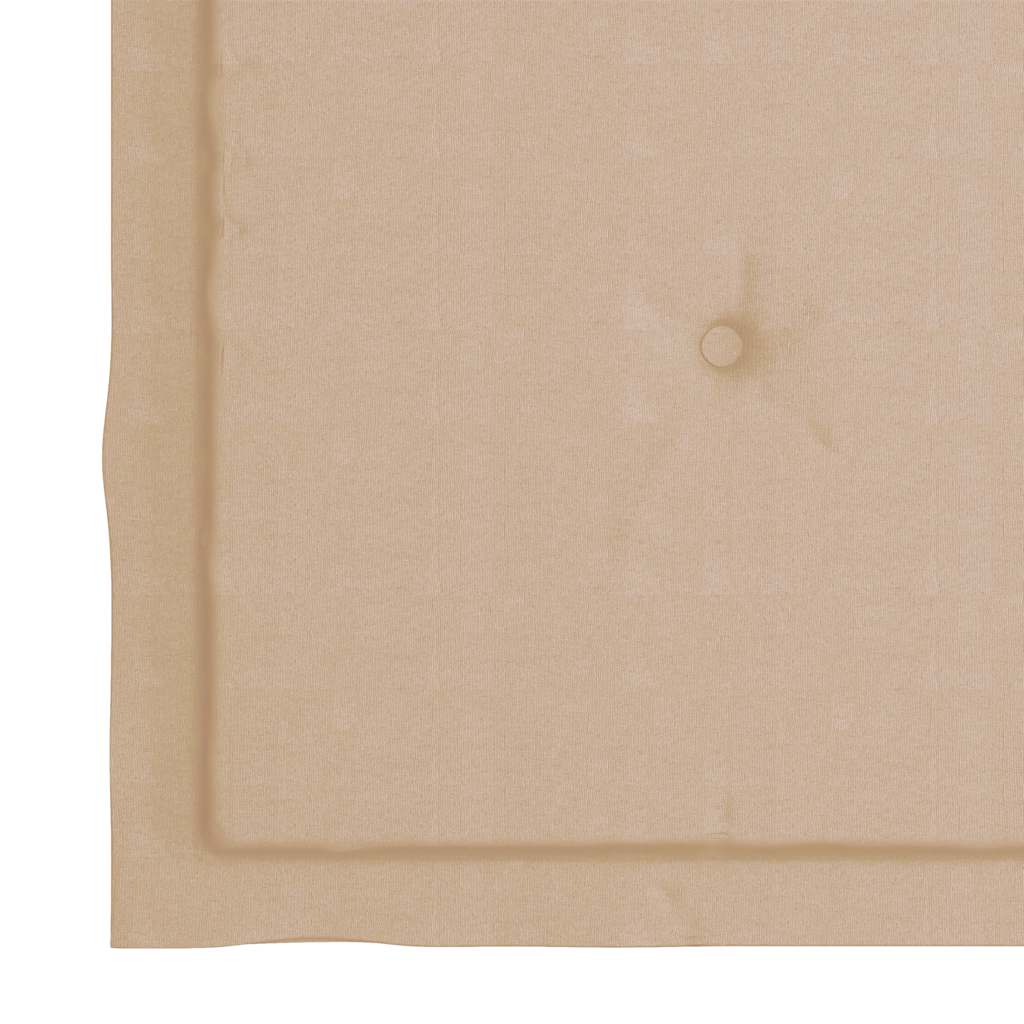Klapstole med beige hynder 2 stk. massivt teaktræ