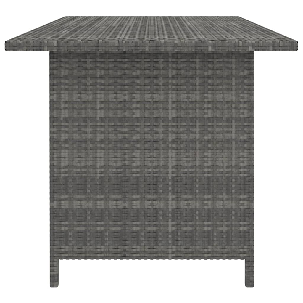 loungesæt til haven 9 dele med hynder polyrattan grå