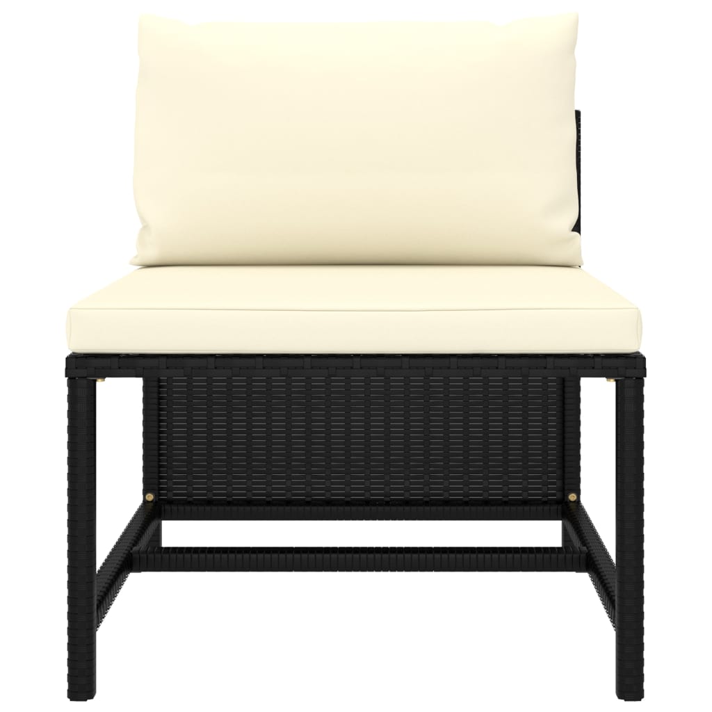 loungesæt til haven 12 dele med hynder polyrattan sort