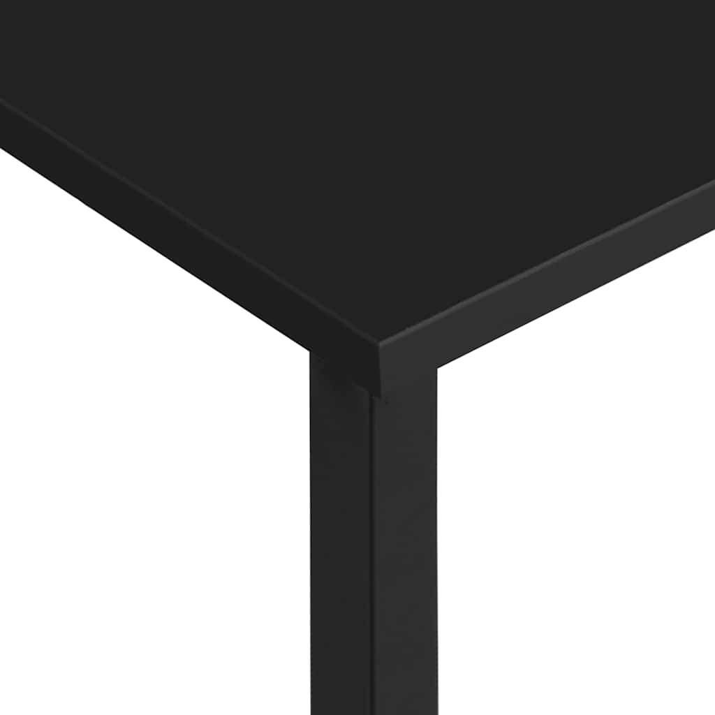 computerbord 105x50x72 cm MDF og metal sort