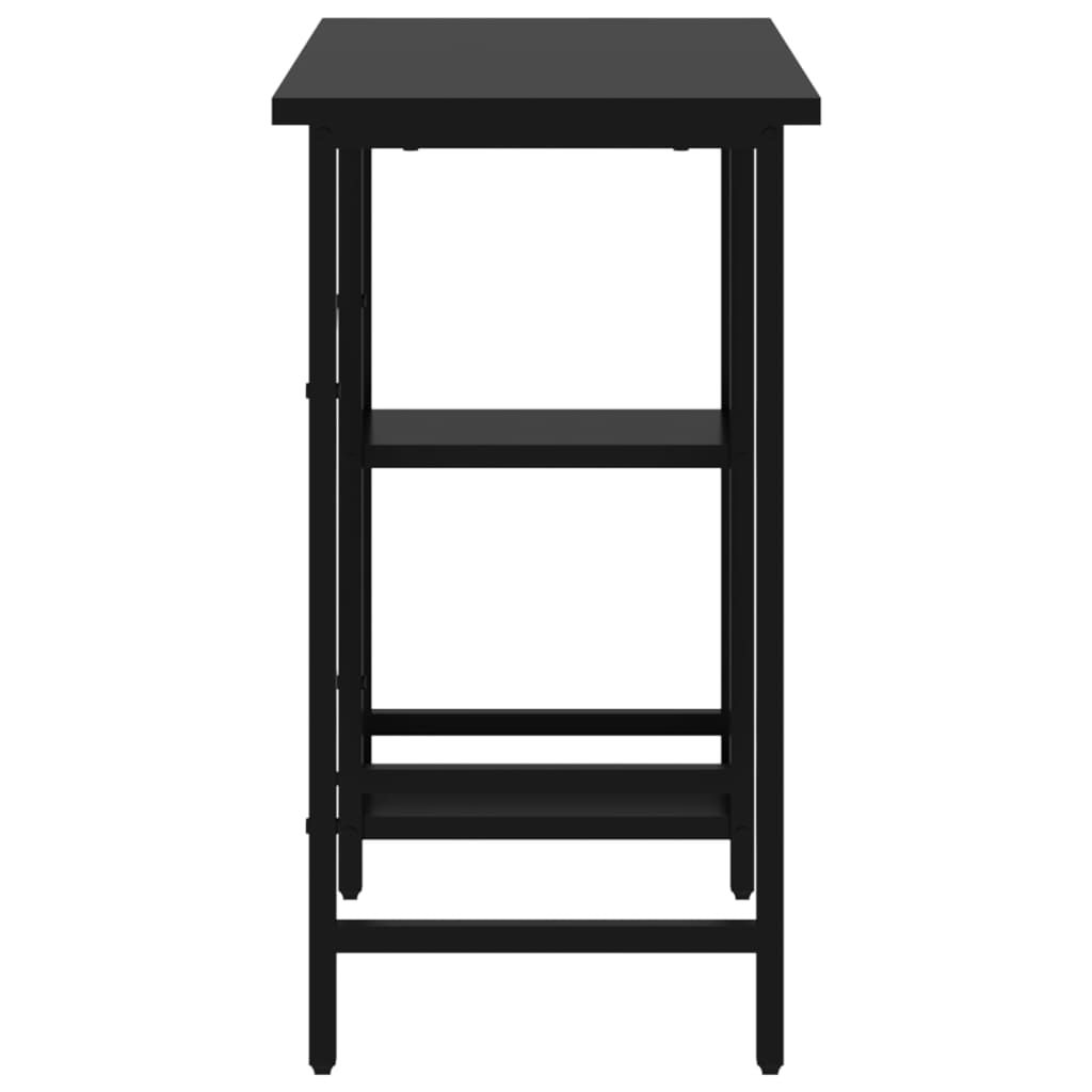 computerbord 80x40x72 cm MDF og metal sort