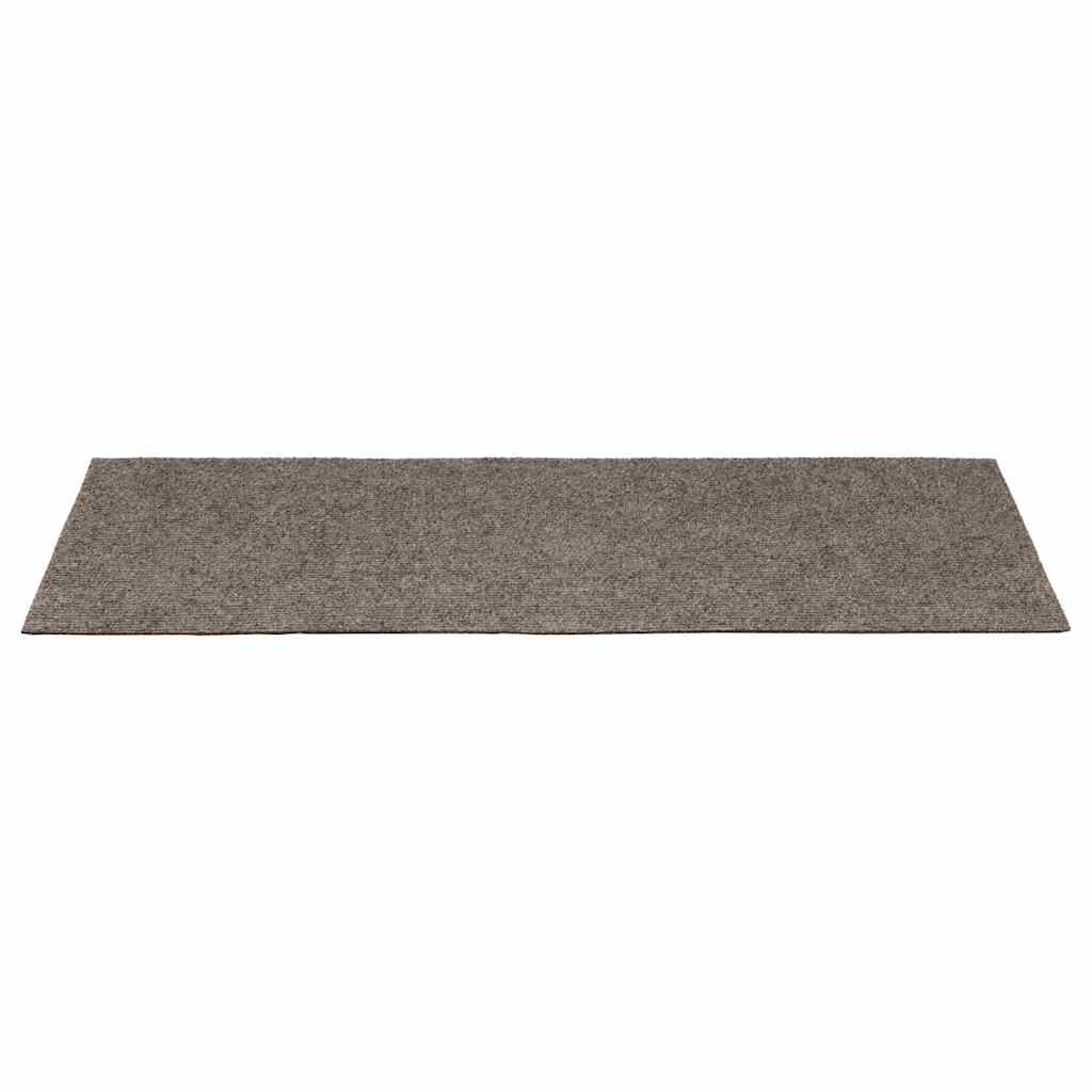 trappemåtter selvklæbende 15 stk. 65x21x4 cm beige rektangulær kant