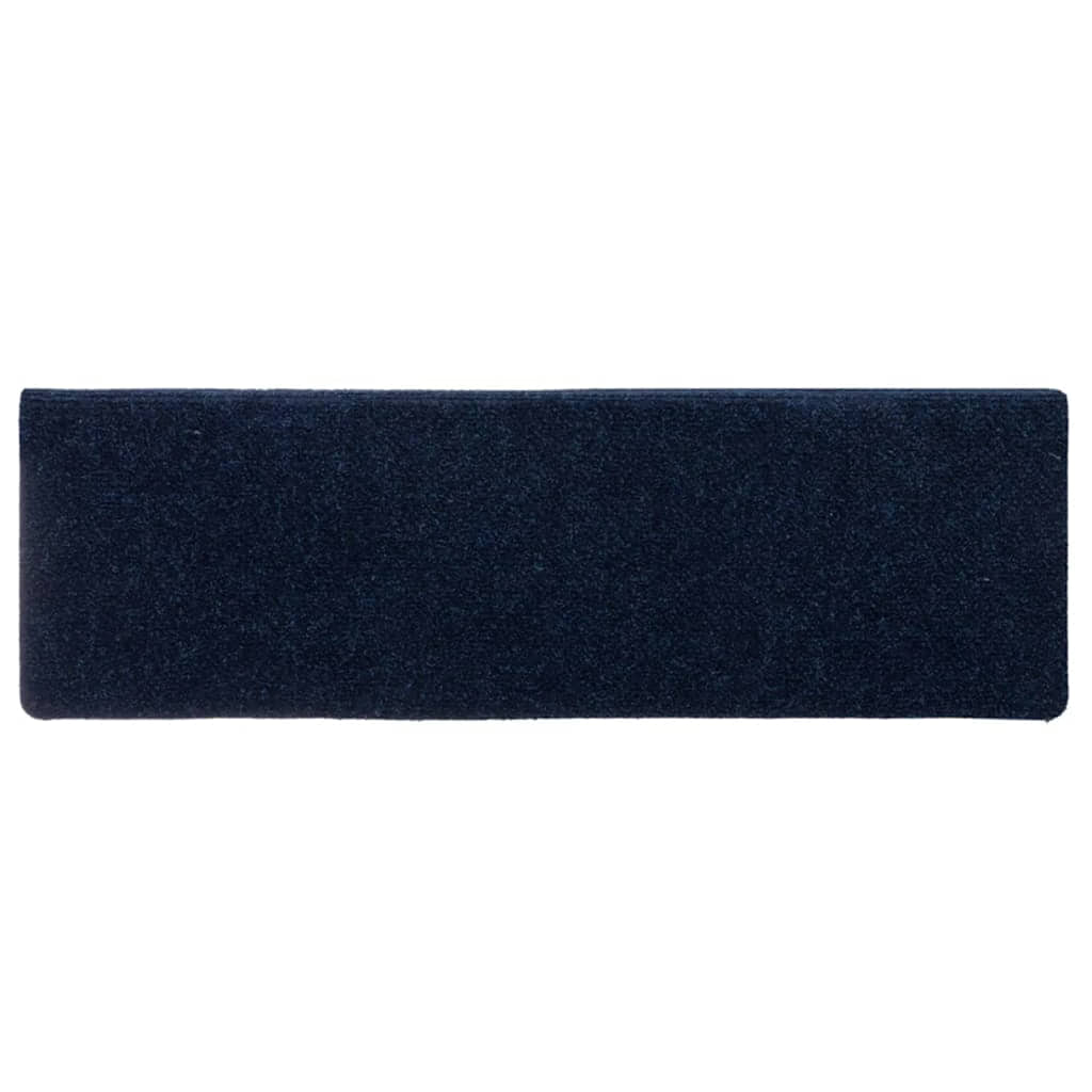 trappemåtter selvklæbende 15 stk. 65x21x4 cm marineblå rektangulær kant