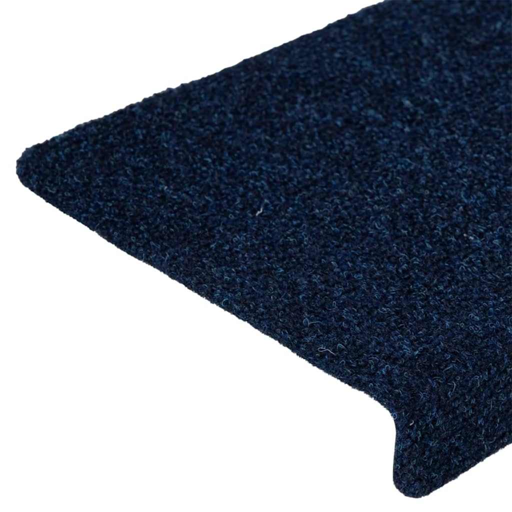 trappemåtter selvklæbende 15 stk. 65x21x4 cm marineblå rektangulær kant