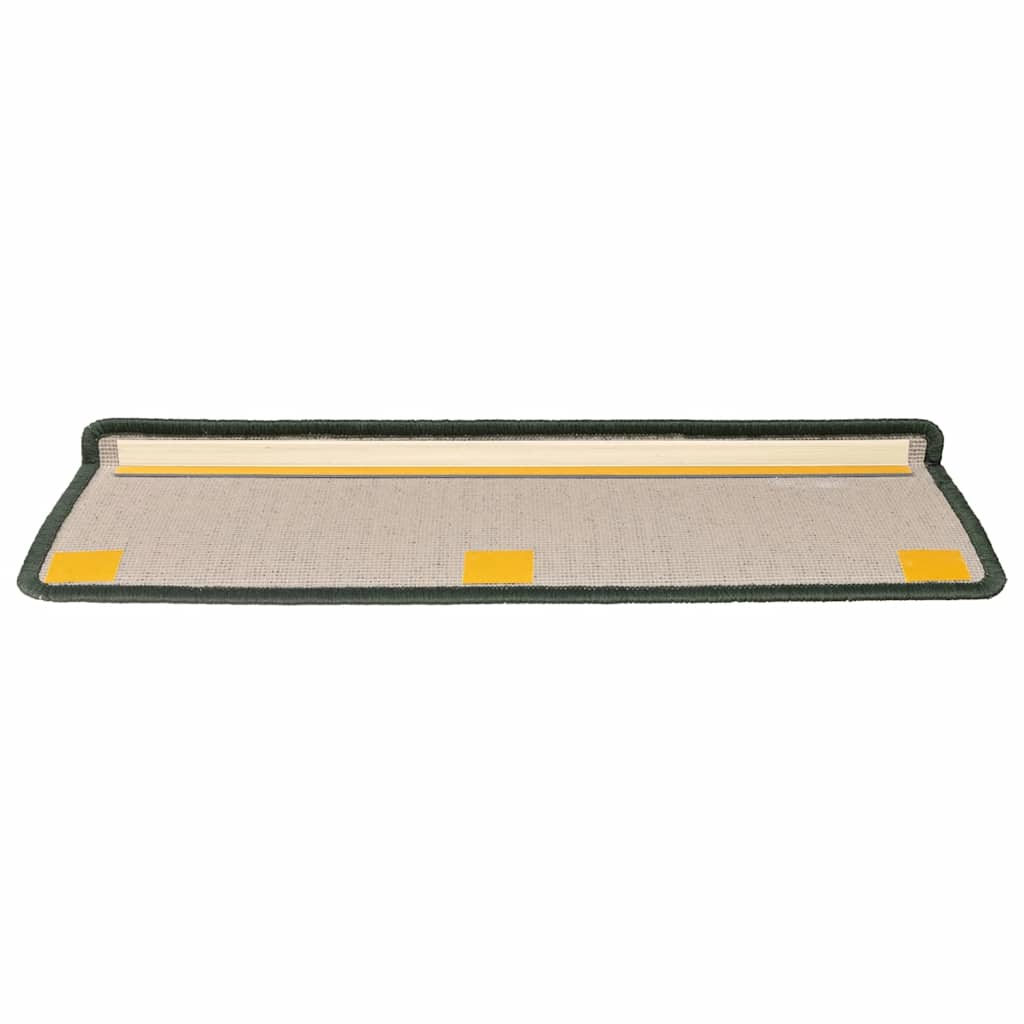 trappemåtter 15 stk. 65x21x4 cm mørkegrønne rektangulære kant