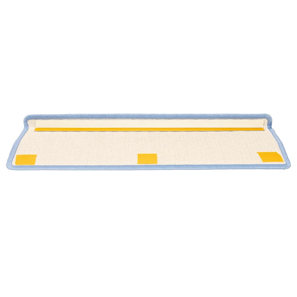 trappemåtter 15 stk. 65x21x4 cm havblå rektangulær kant