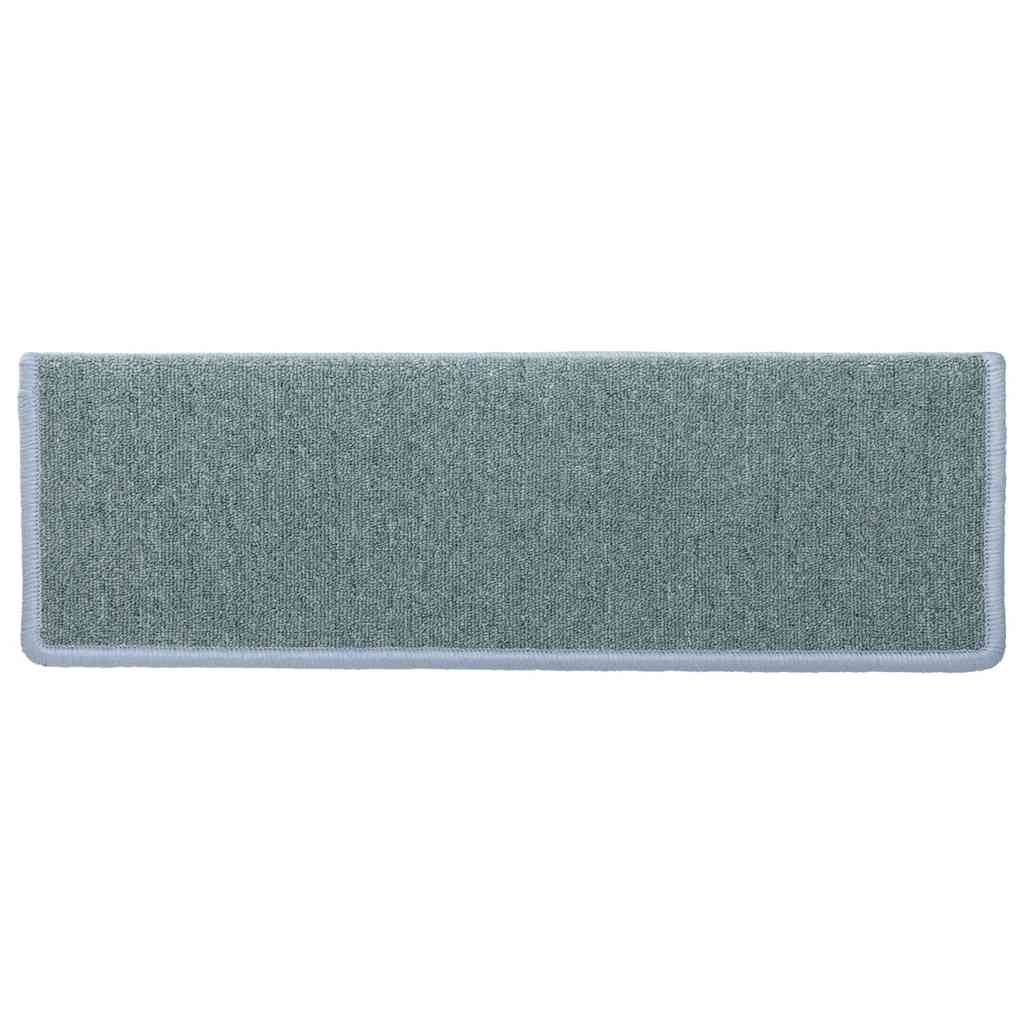 trappemåtter 15 stk. 65x21x4 cm havblå rektangulær kant