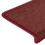 trappemåtter 15 stk. 65x21x4 cm bordeaux rektangulær kant
