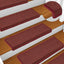 trappemåtter 15 stk. 65x21x4 cm bordeaux rektangulær kant