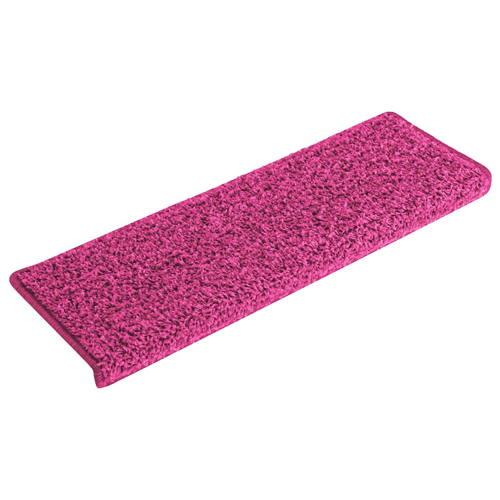 trappemåtter 15 stk. 65x21x4 cm lyserød rektangulær kant
